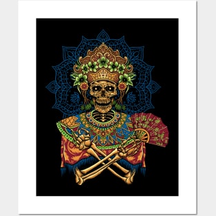 Balinese dancer skull Posters and Art